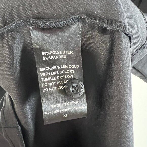 Monster Energy Polo Shirt Men's XL Black Performace Stretch‎ Polo Shirt - Picture 5 of 8